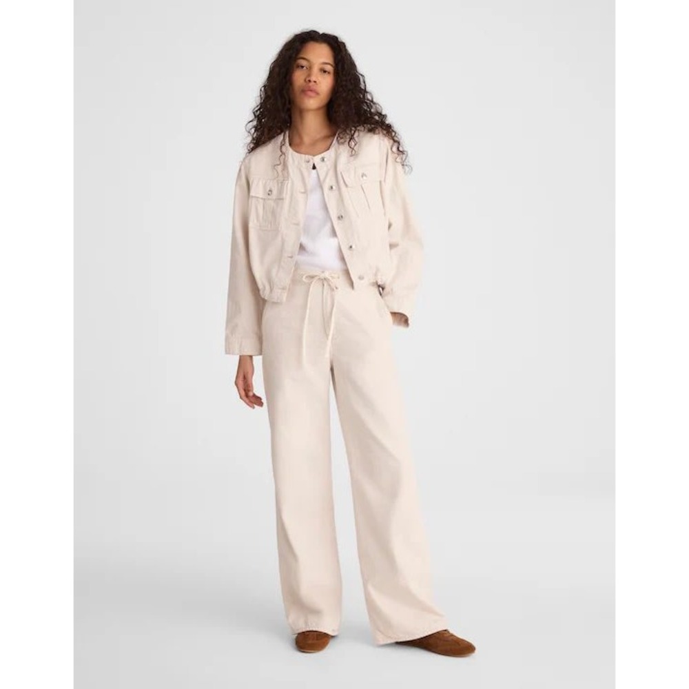 Madewell The Ultimate Wide-Leg Pant Airy Denim Vintage Canvas Size 16 33 NEW